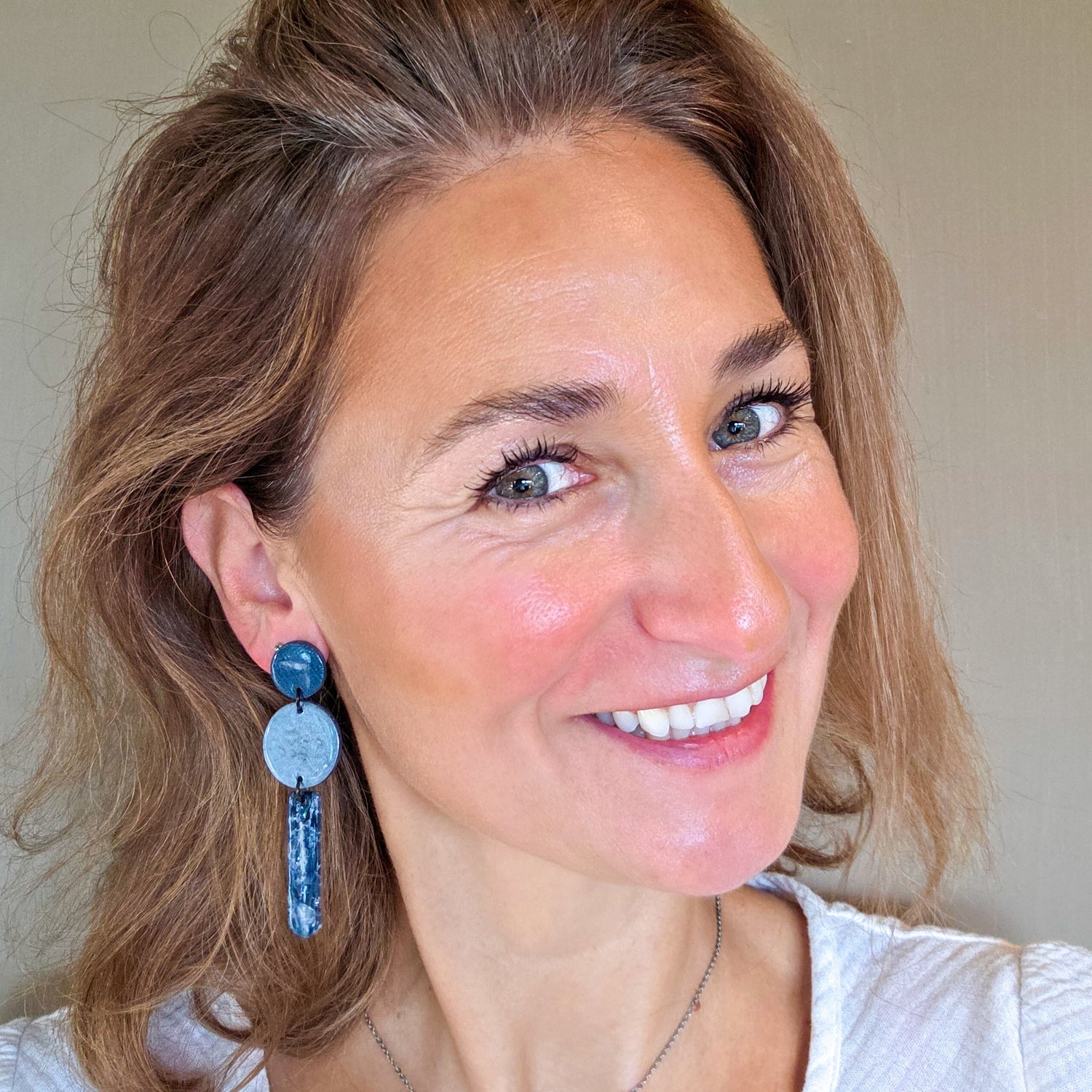 De Blauwe Wintercollectie - Unieke handgemaakte oorbellen in koel blauw